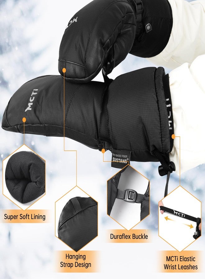 MCTi Ski Mittens Down Mittens Winter Cold Weather Waterproof Touch Screen Mitt for Men - Image 5